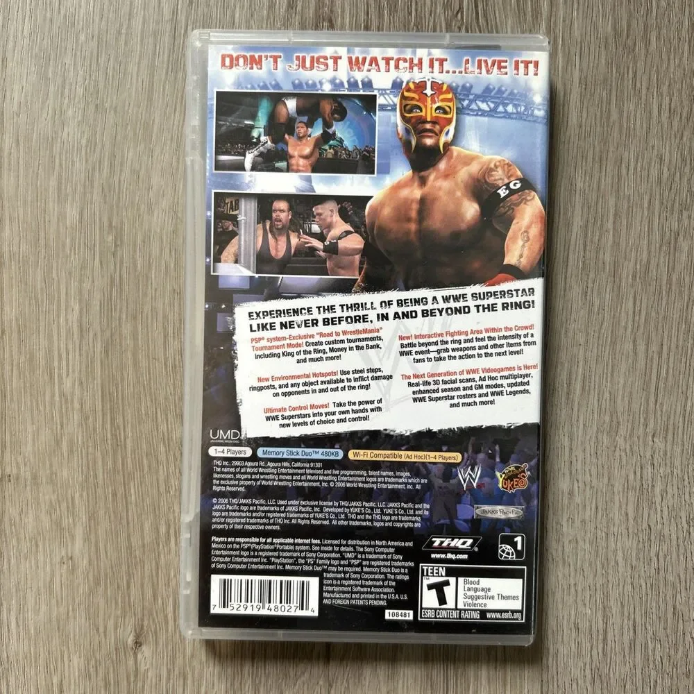 WWE Smack Down VS RAW 2007 PSP Sony Playstation Portable 2006 Complete w/ Manual